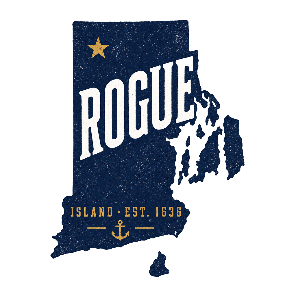 Rogue Island state mark — Rhode Island silhouette